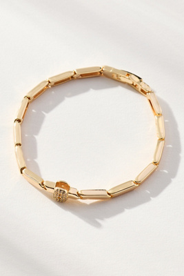 By Anthropologie Crystal Linked Bracelet In Gold