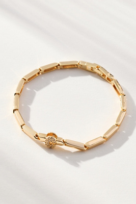 By Anthropologie Crystal Linked Bracelet In Gold