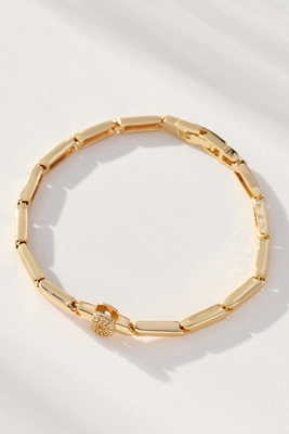By Anthropologie Crystal Linked Bracelet In Gold