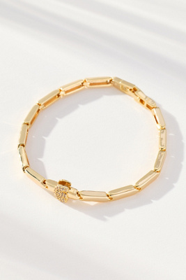 By Anthropologie Crystal Linked Bracelet In Gold