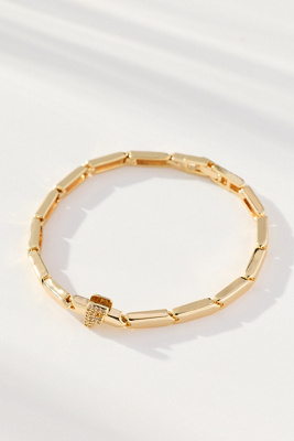 By Anthropologie Crystal Linked Bracelet In Gold