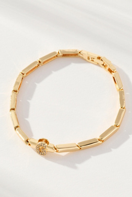 By Anthropologie Crystal Linked Bracelet In Gold