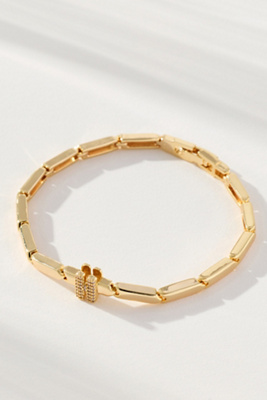By Anthropologie Crystal Linked Bracelet In Gold