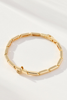 By Anthropologie Crystal Linked Bracelet In Gold