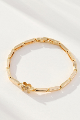 By Anthropologie Crystal Linked Bracelet In Gold