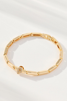 By Anthropologie Crystal Linked Bracelet In Gold