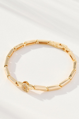 By Anthropologie Crystal Linked Bracelet In Gold