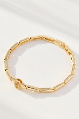 By Anthropologie Crystal Linked Bracelet In Gold