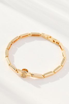 By Anthropologie Crystal Linked Bracelet In Gold