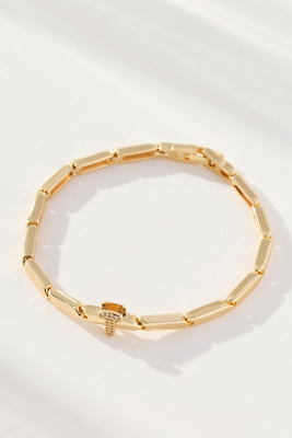 By Anthropologie Crystal Linked Bracelet In Gold