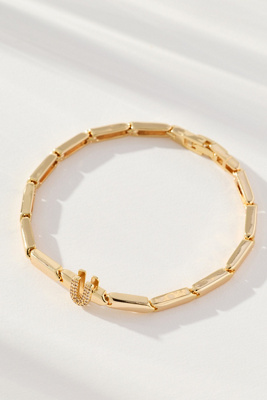 By Anthropologie Crystal Linked Bracelet In Gold