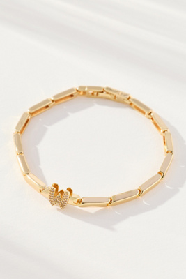 By Anthropologie Crystal Linked Bracelet In Gold