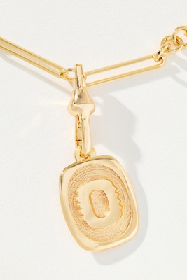 By Anthropologie Linked Chain Monogram Pendant Necklace