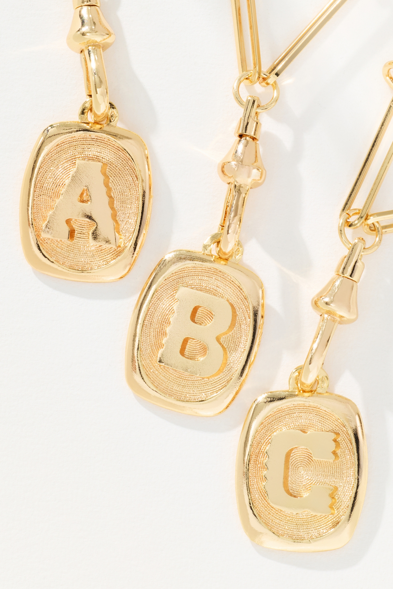 Linked Chain Initial Pendant Necklace