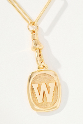 By Anthropologie Linked Chain Monogram Pendant Necklace