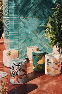 Farm Rio x Anthropologie Ceramic Side Table