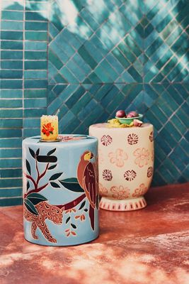 Ceramic Outdoor Side Tables | AnthroHome