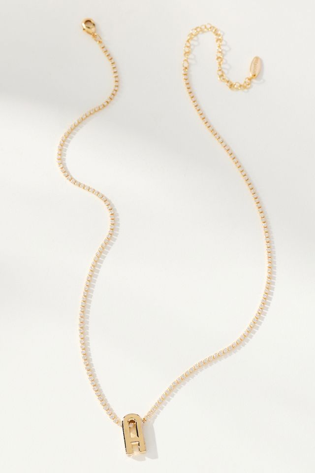 Large Crystal Monogram Necklace #2