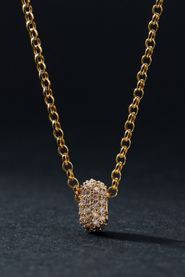 Adina Reyter Wide Pavé Diamond Bead In Gold