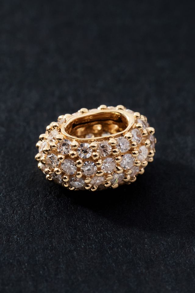 Adina Reyter Wide Pavé Diamond Bead #1