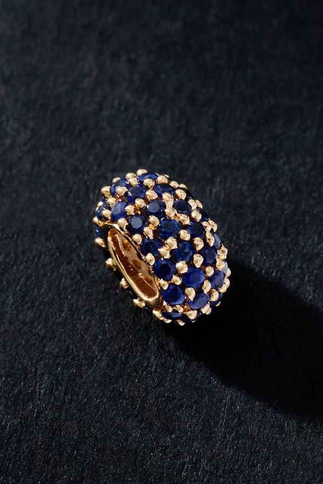 Adina Reyter Wide Pavé Blue Sapphire Bead