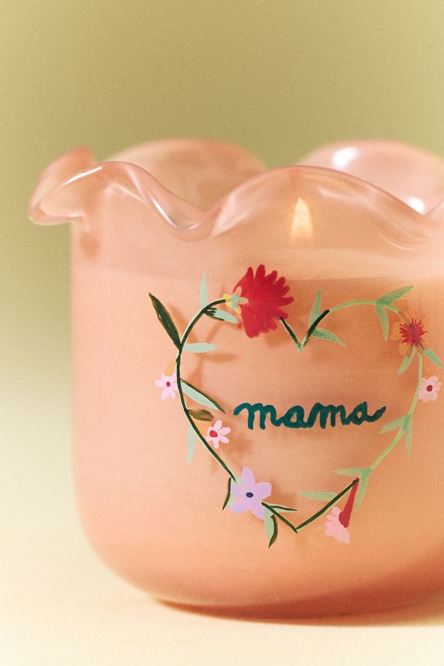 Ruffled Edge Fruity Vanilla & Dark Plum Glass Candle #1