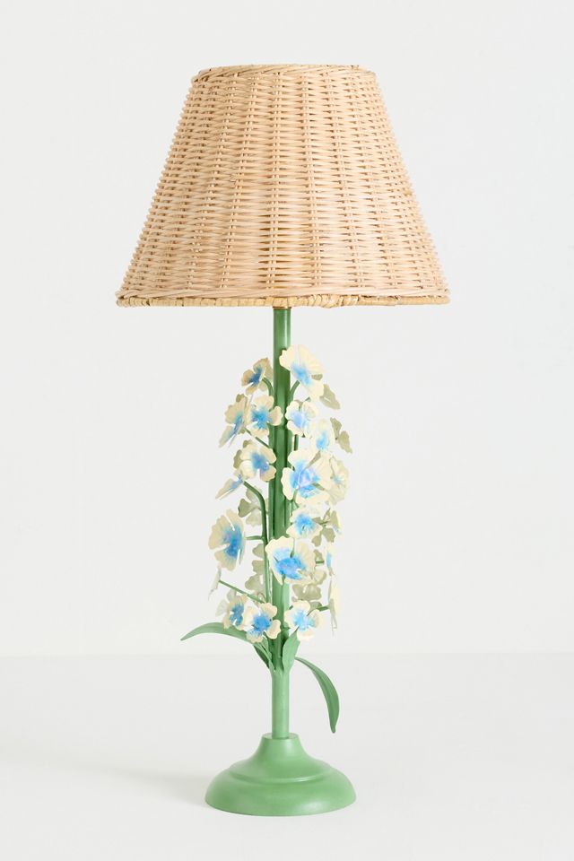 Floral Tole Iron Table Lamp #2