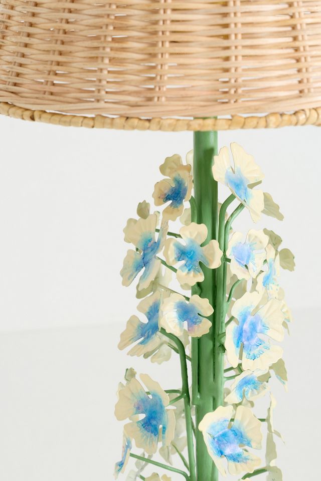 Floral Tole Iron Table Lamp #3