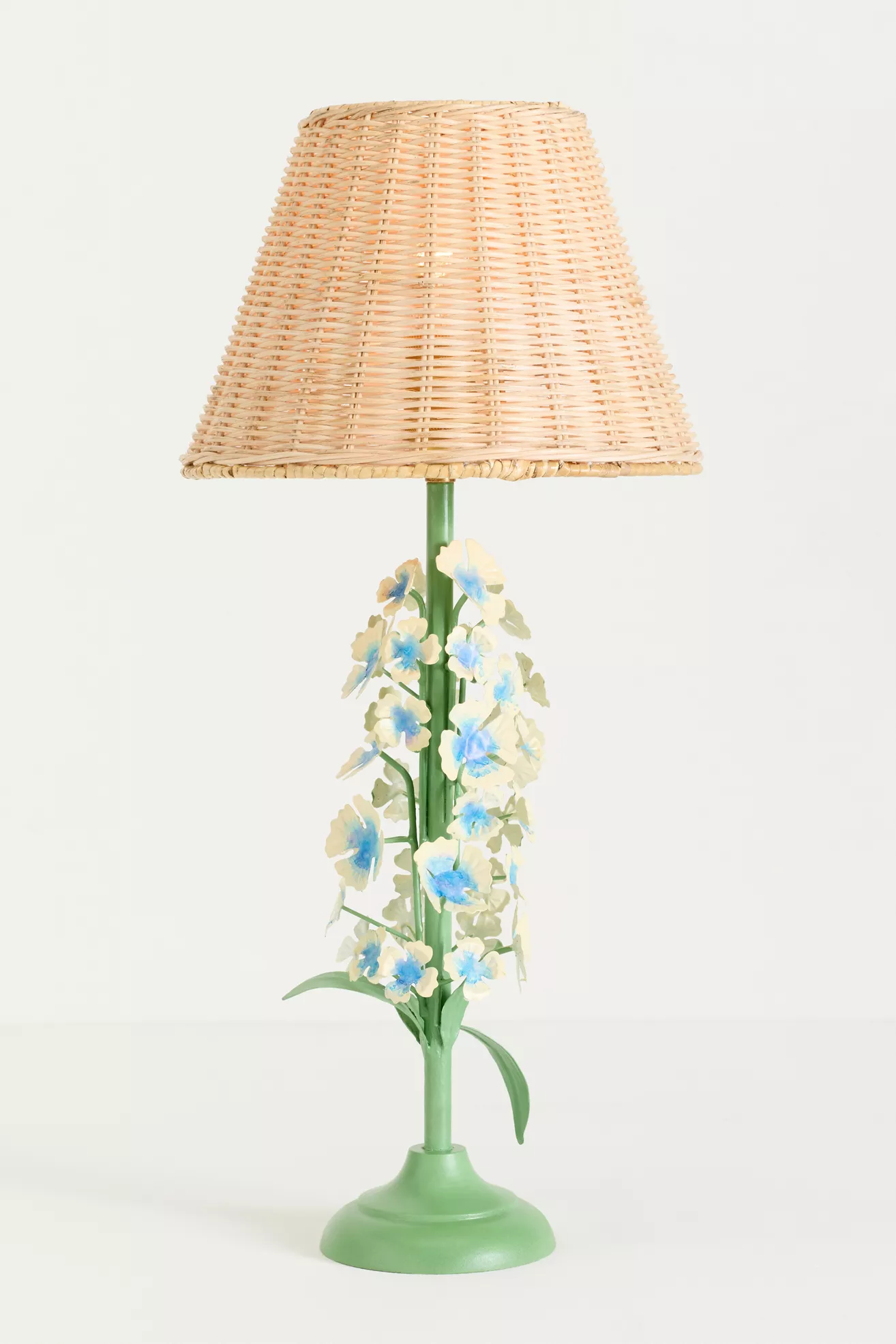 Floral Tole Iron Table Lamp - thumbnail 2