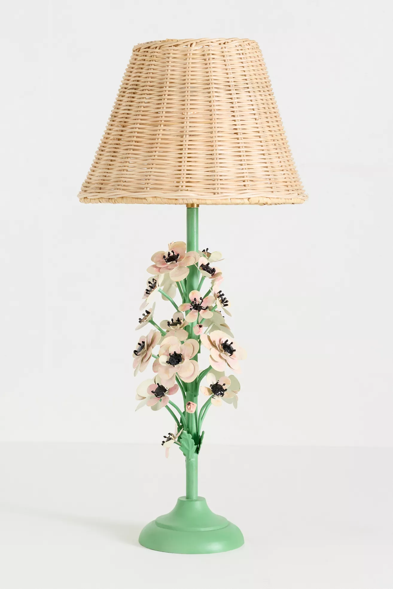 Floral Tole Iron Table Lamp - thumbnail 6