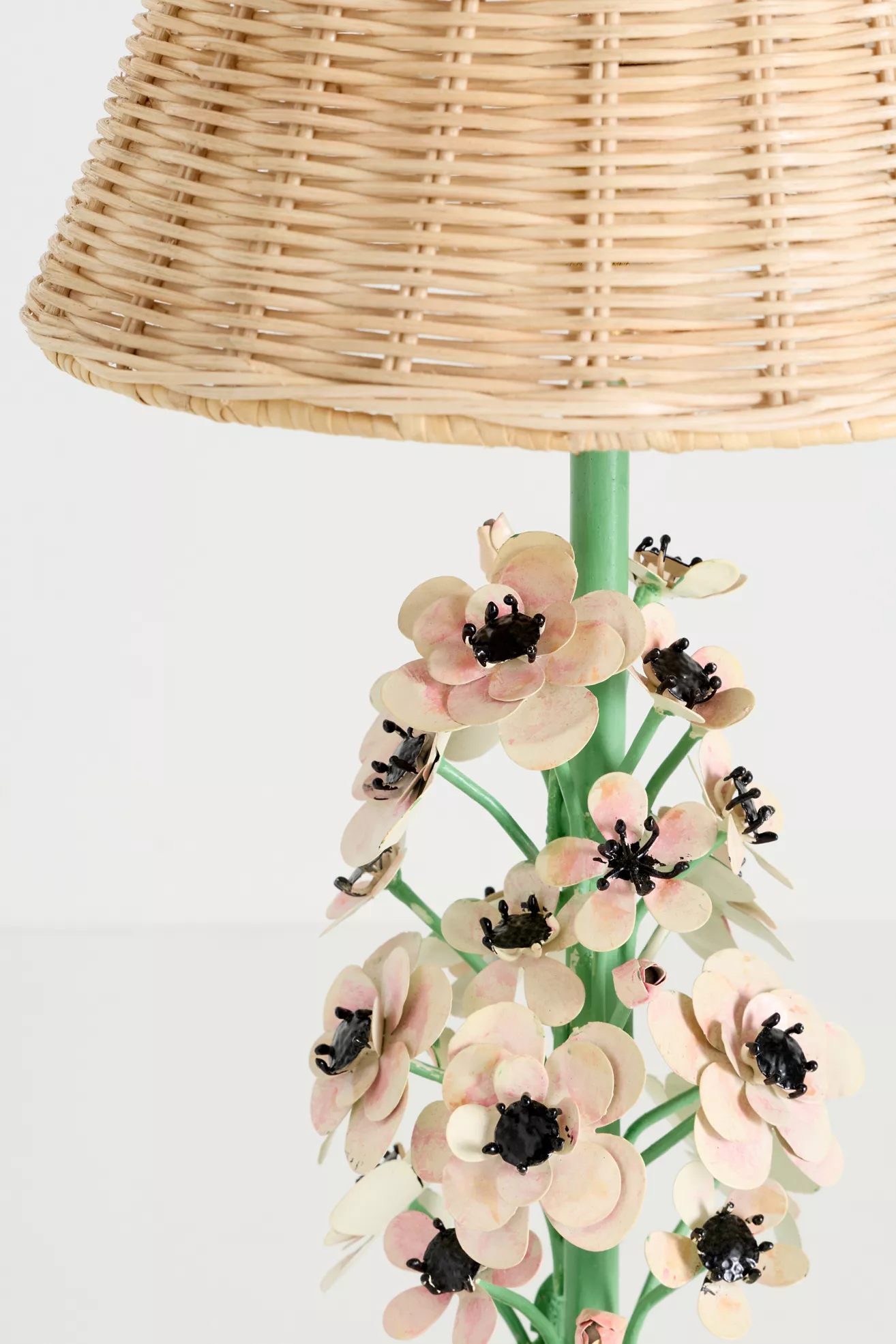 Floral Tole Iron Table Lamp - thumbnail 7