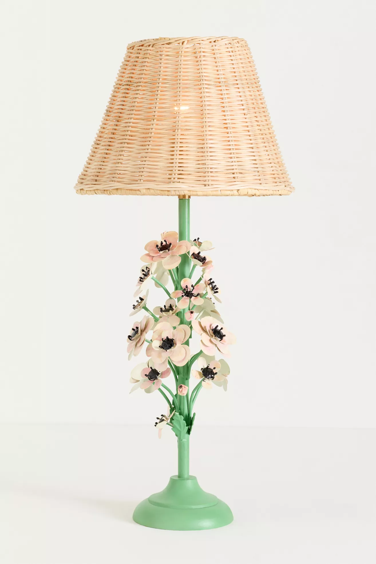 Floral Tole Iron Table Lamp - thumbnail 5