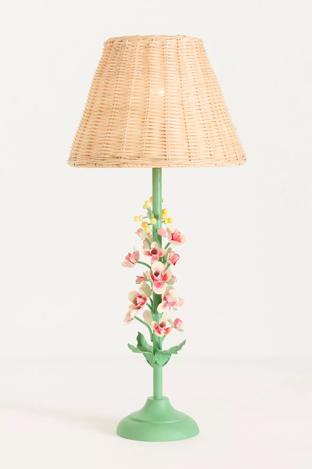 Floral Tole Iron Table Lamp - thumbnail 8