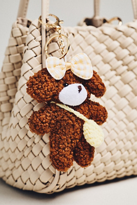 Lulla Collection Bear Bag Charm In Nude