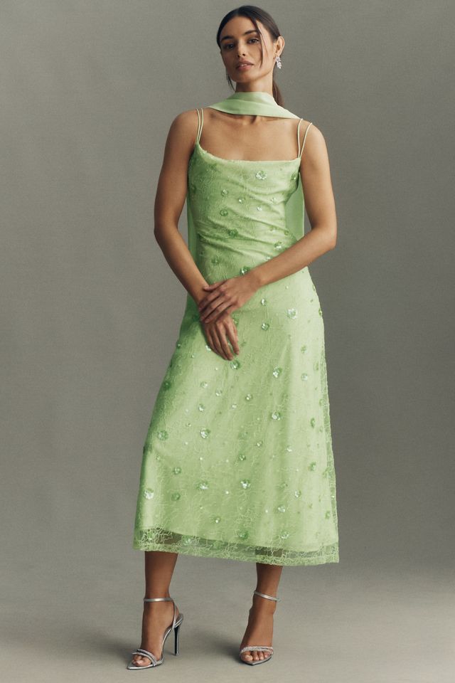 sage green slip dress Sunset Tie Slip Dress main image 1