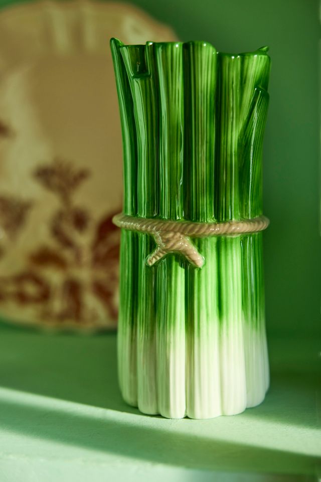 Celery Bunch Ceramic Vase #1