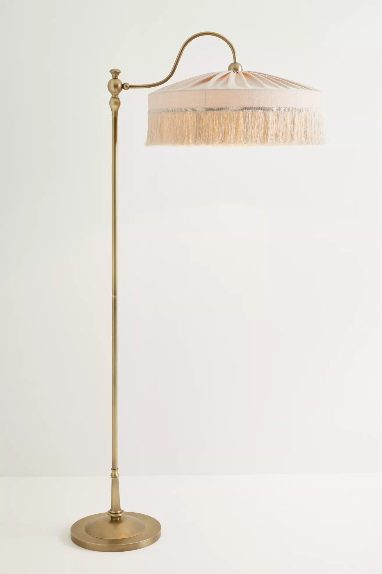 Sinclair Tassel-Fringed Linen Floor Lamp - thumbnail 2