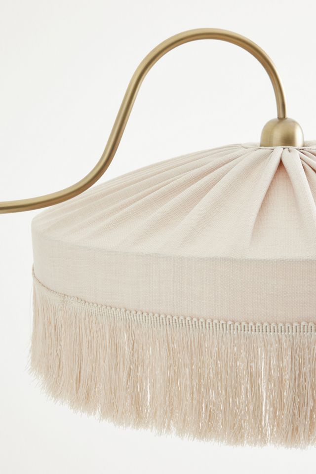Sinclair Tassel-Fringed Linen Floor Lamp #2
