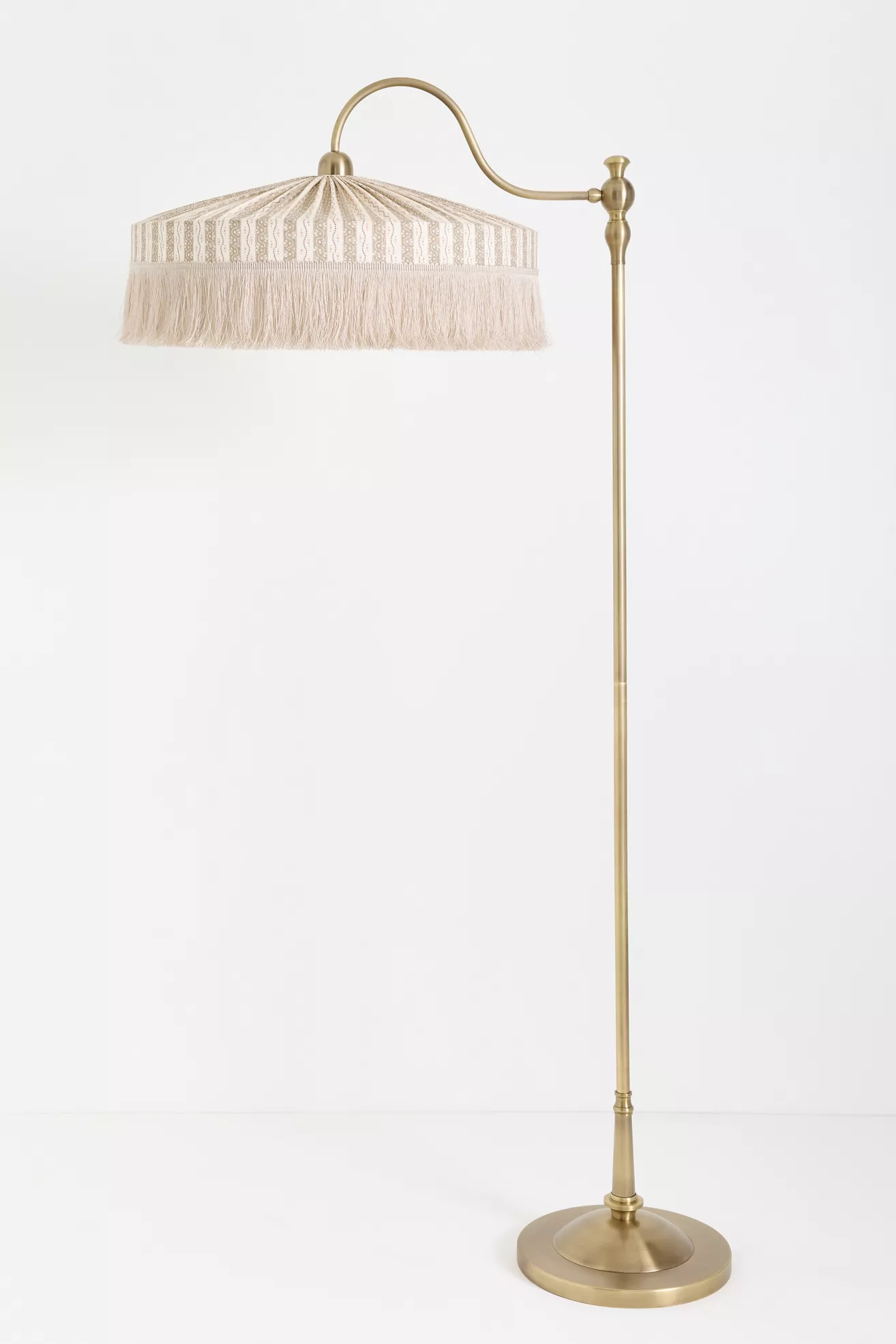 Sinclair Tassel-Fringed Linen Floor Lamp - thumbnail 4