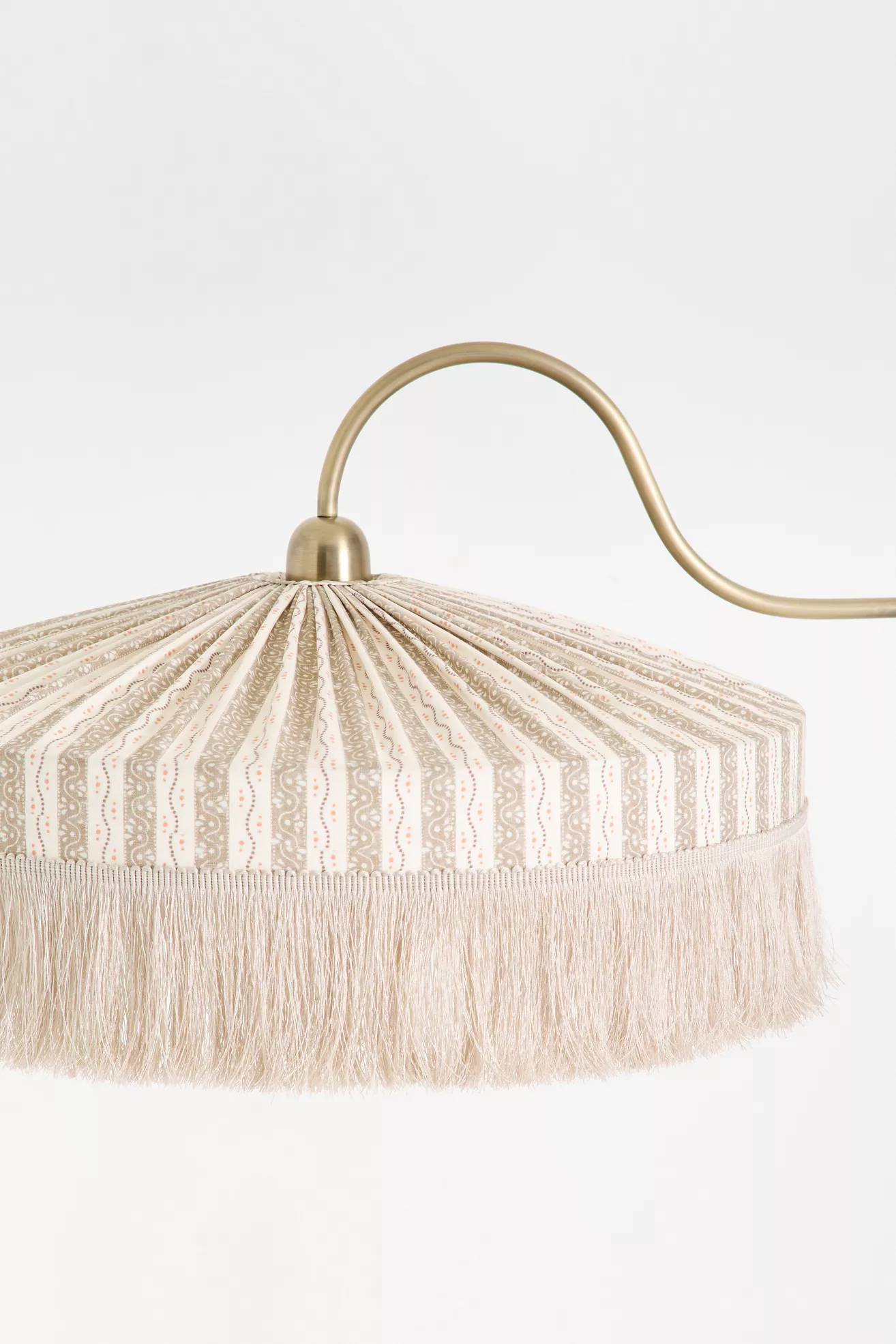 Sinclair Tassel-Fringed Linen Floor Lamp - thumbnail 6