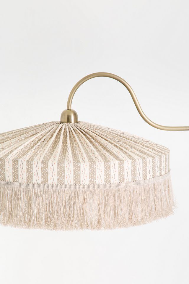 Sinclair Tassel-Fringed Linen Floor Lamp #2