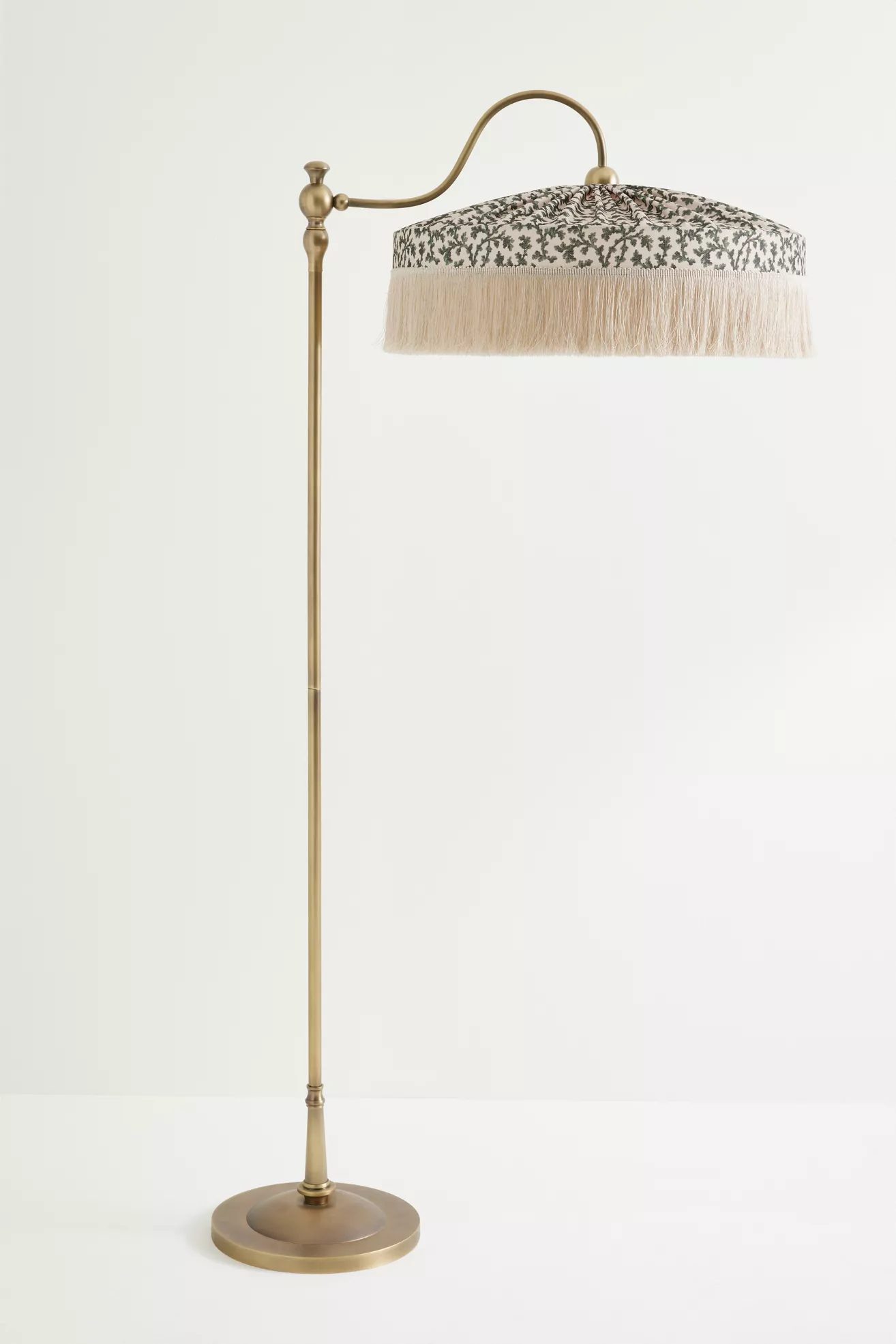 Sinclair Tassel-Fringed Linen Floor Lamp - thumbnail 7