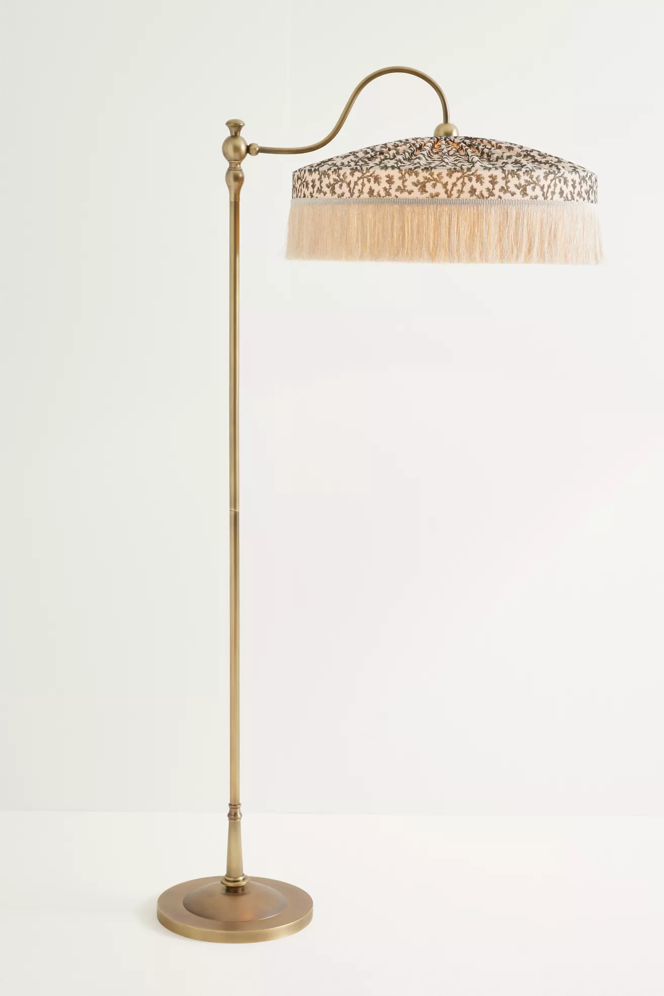 Sinclair Tassel-Fringed Linen Floor Lamp - thumbnail 8