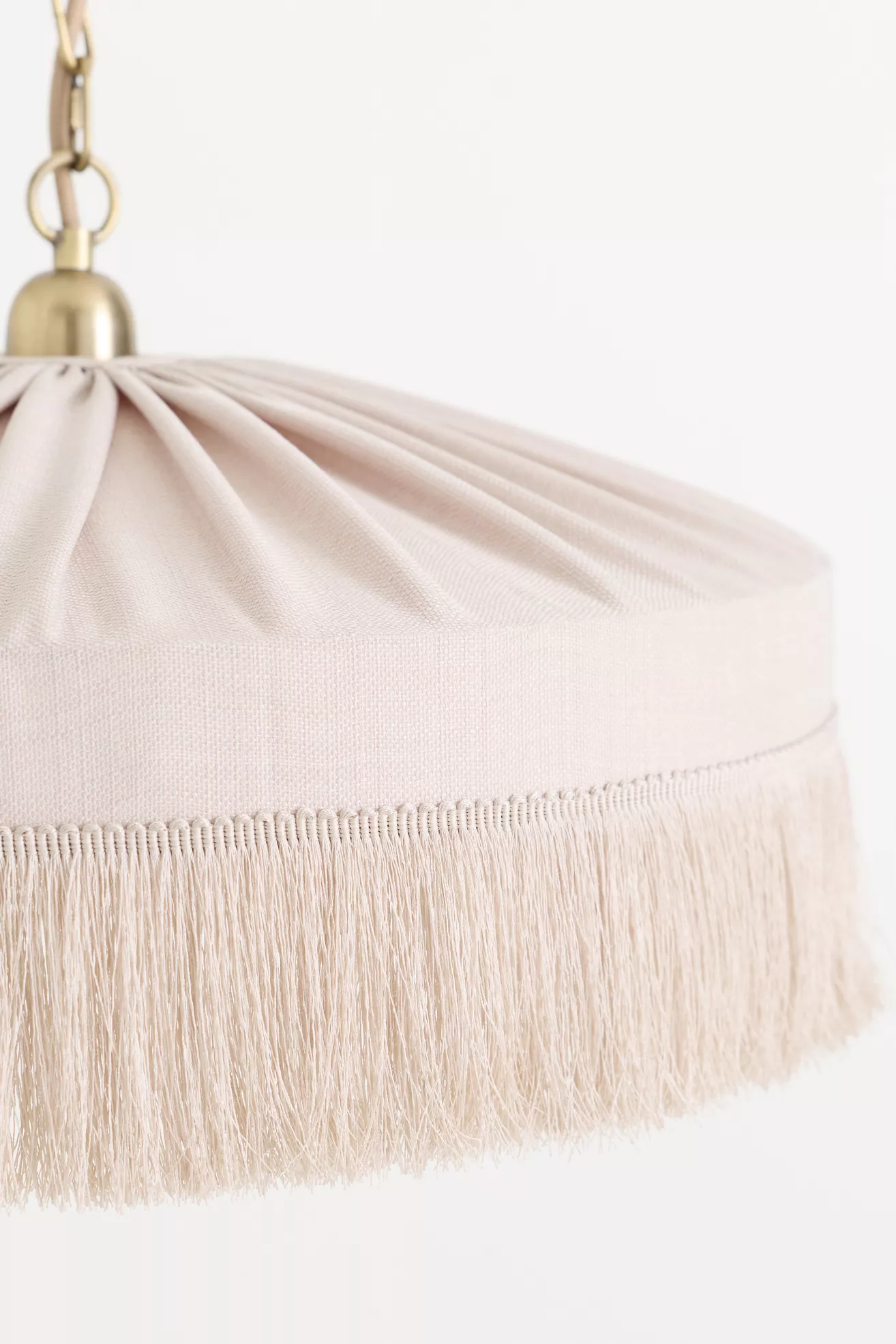 Sinclair Tassel-Fringed Linen Pendant - thumbnail 7