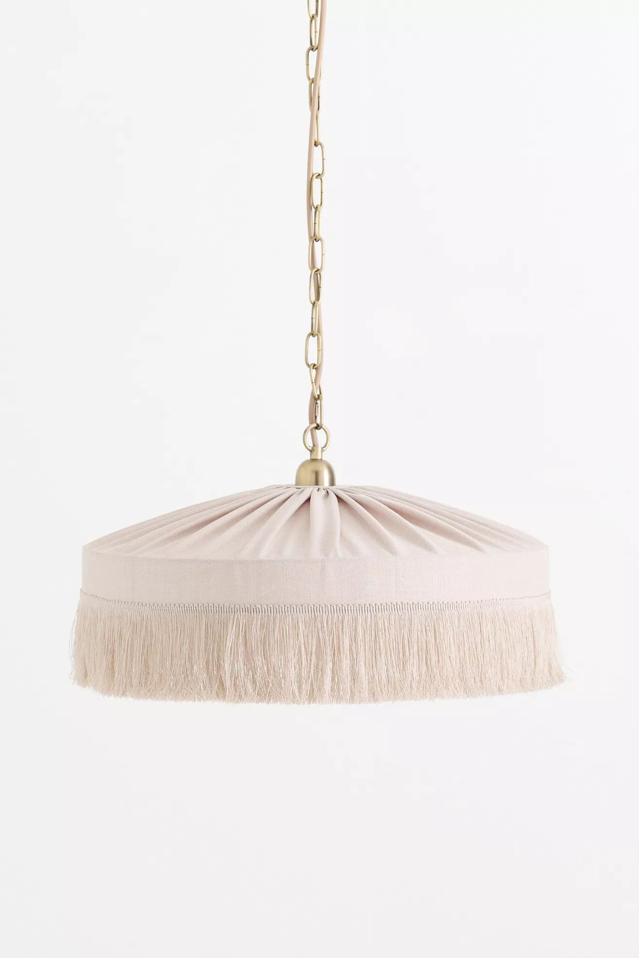 Sinclair Tassel-Fringed Linen Pendant - thumbnail 6