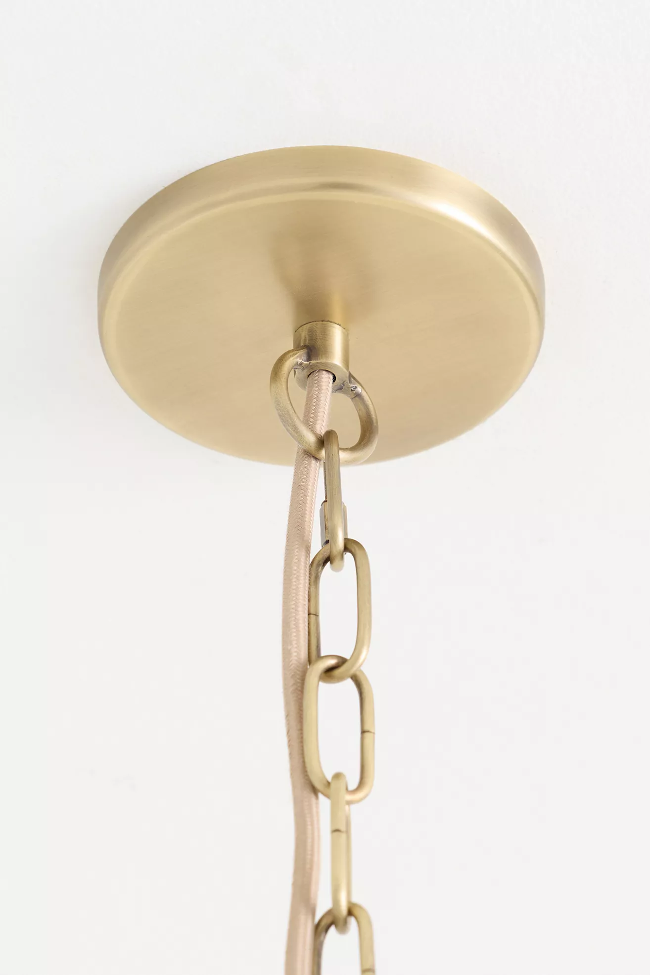 Sinclair Tassel-Fringed Linen Pendant - thumbnail 5