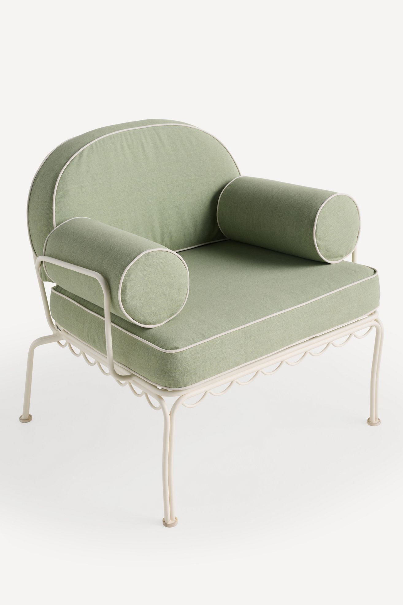 Business & Pleasure Co. The Al Fresco Occasional Chair Slip Cover - Anthropologie Exclusive: Sage Green, One Size
