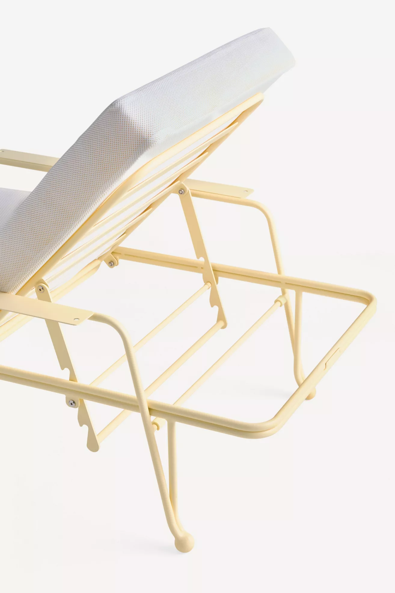 Close-up of frame hinge and joints