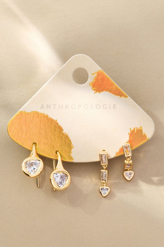 Framed Crystal Earrings, Set of 2 #2