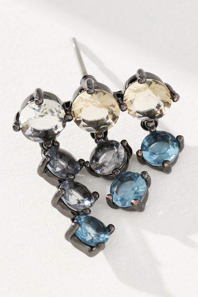 Multi Crystal Drop Earrings #1